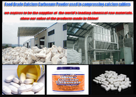 CAS nenhum pó do carbonato de cálcio do produto comestível 471-34-1 para tabuletas de compressão do cálcio